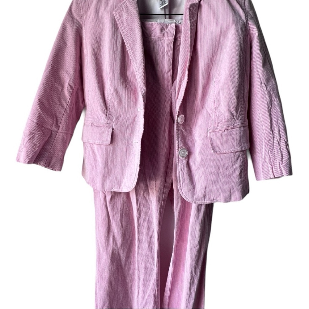 Women's ISAAC MIZRAHI FOR TARGET Suit blazer & pant pink and white Size M.